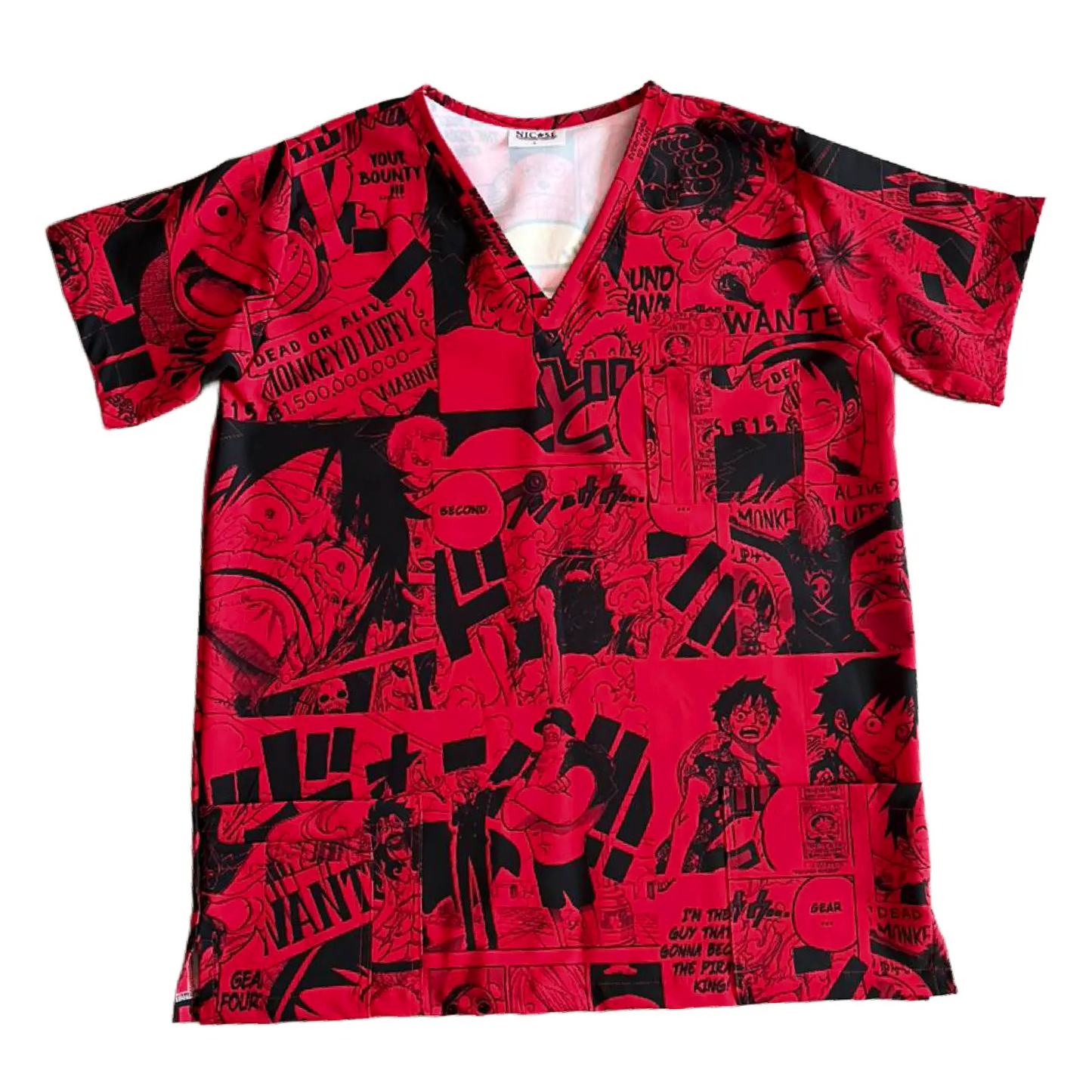 Top Clinico Hombre Luffy Rojo