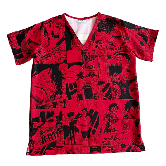 Top Clinico Hombre Luffy Rojo