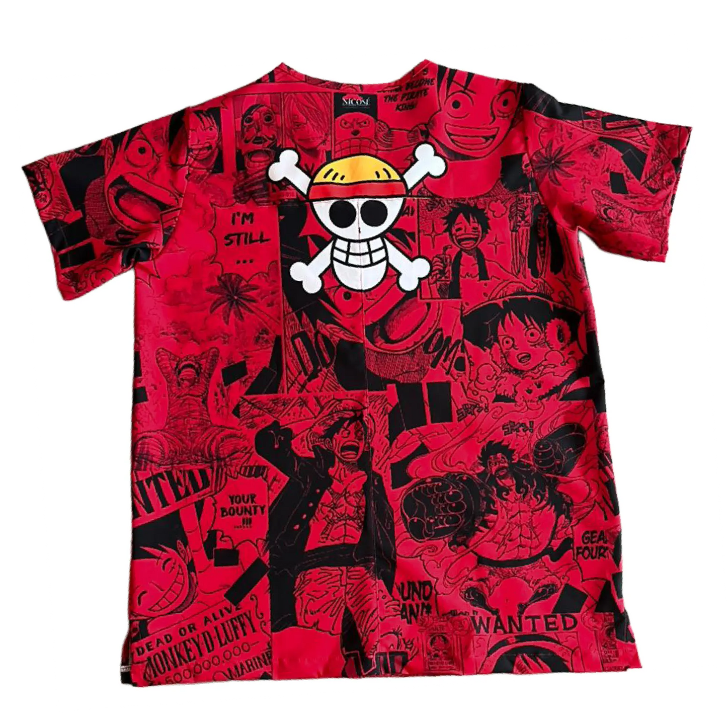 Top Clinico Hombre Luffy Rojo