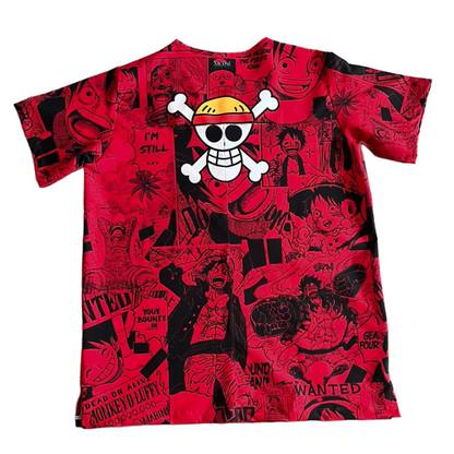 Top Clinico Hombre Luffy Rojo