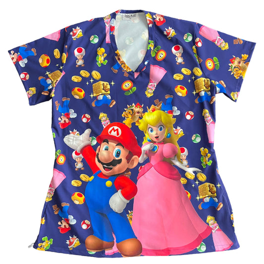 Mario Bros Top Clinico Mujer (A pedido)