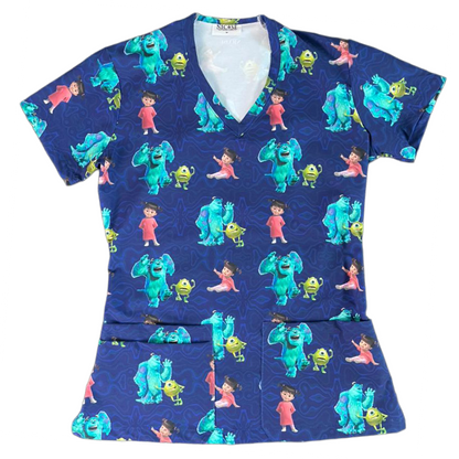 Dúo Monstruo y tierno Top Clinico Mujer (A pedido)