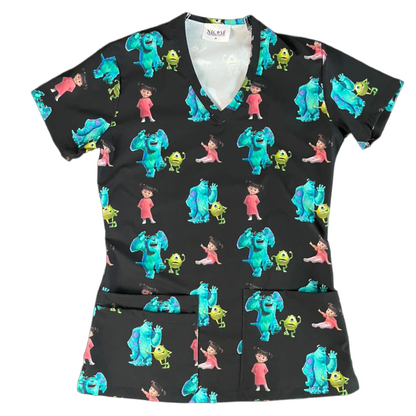 Dúo Monstruo y tierno Top Clinico Mujer (A pedido)