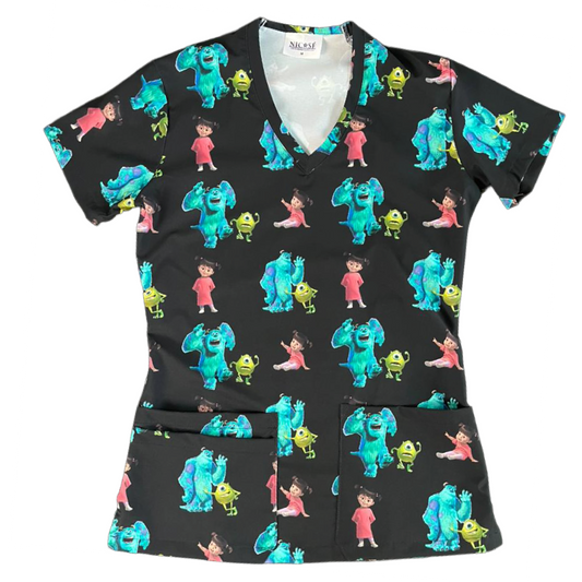 Dúo Monstruo y tierno Top Clinico Mujer (A pedido)