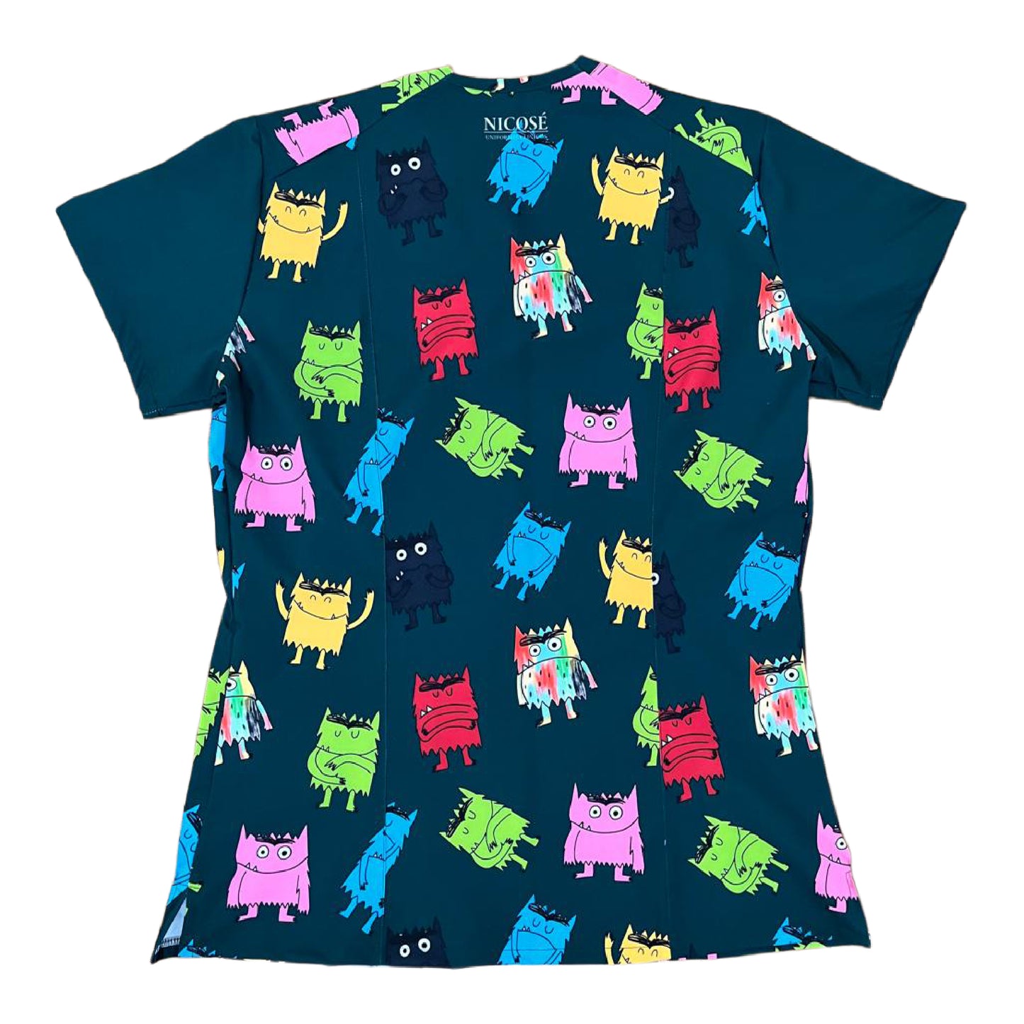 Monstruos verde Top Clinico Mujer (A pedido)