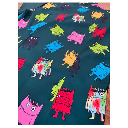 Monstruos verde Top Clinico Mujer (A pedido)