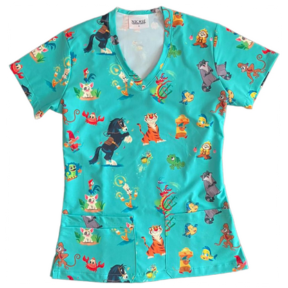 Mundo Encantado Top Clínico Mujer (A pedido)