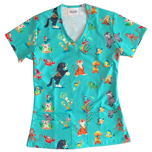 Mundo Encantado Top Clínico Mujer (A pedido)