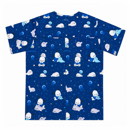 Top clínico hombre antifluido estampado Pochacco azul marino