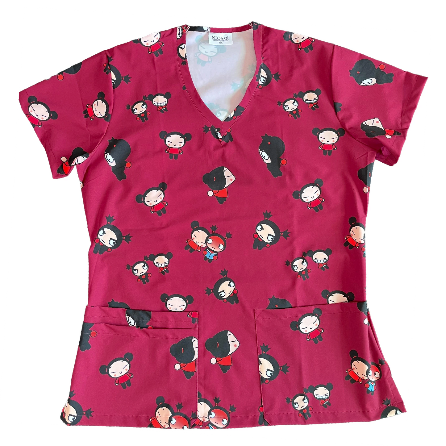 Pucca y Garu Top Clinico Mujer (A pedido)