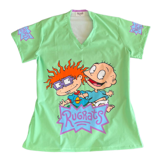 Rugrats verde Top Clinico Mujer (A pedido)