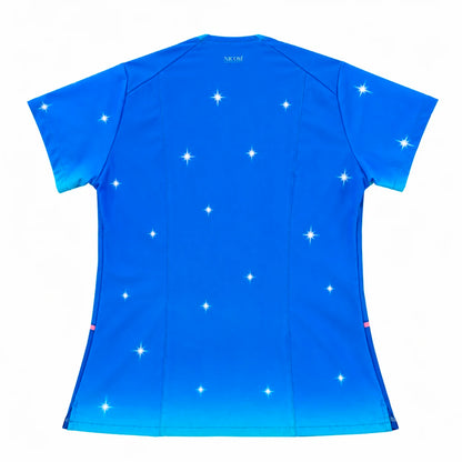 Top clínico mujer antifluido estampado Sailor Moon azul rey