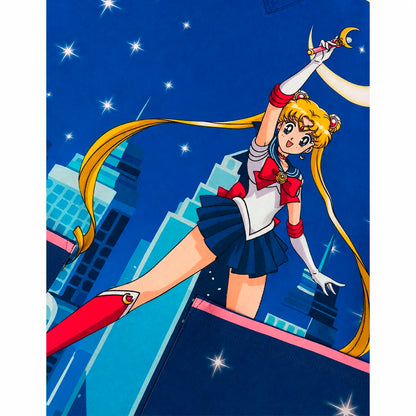 Top clínico mujer antifluido estampado Sailor Moon azul rey