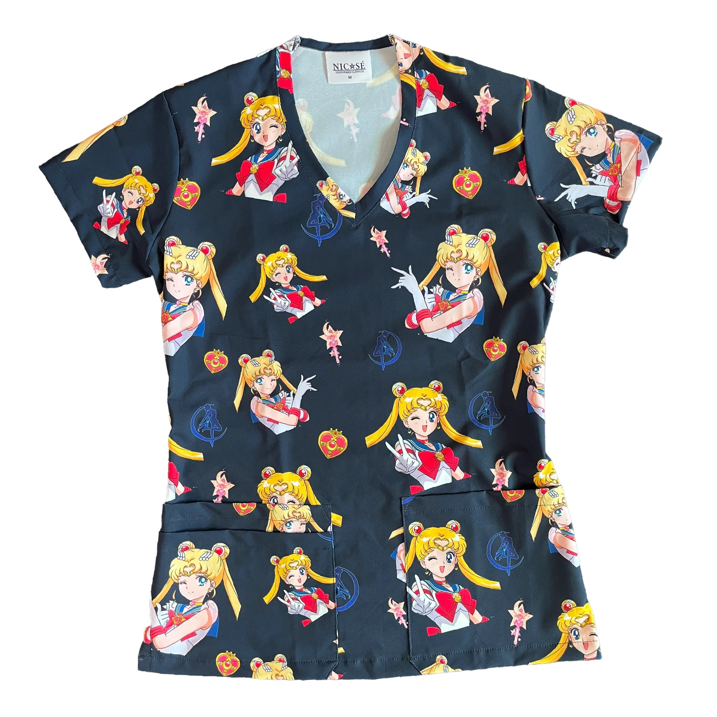 Sailor Moon Azul Marino Top Clinico Mujer (A pedido)