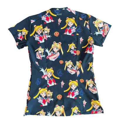Sailor Moon Azul Marino Top Clinico Mujer (A pedido)