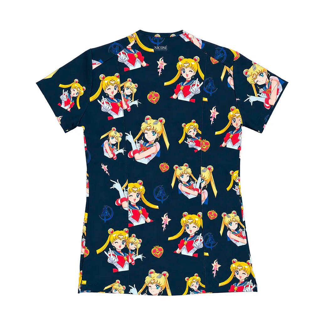Sailor Moon Azul Marino Top Clinico Mujer (A pedido)
