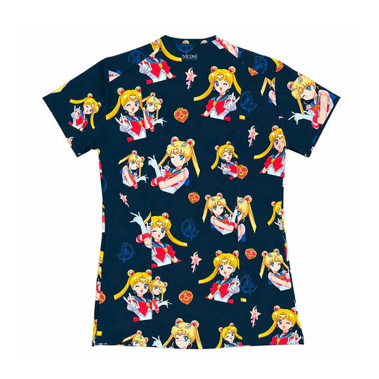 Sailor Moon Azul Marino Top Clinico Mujer (A pedido)