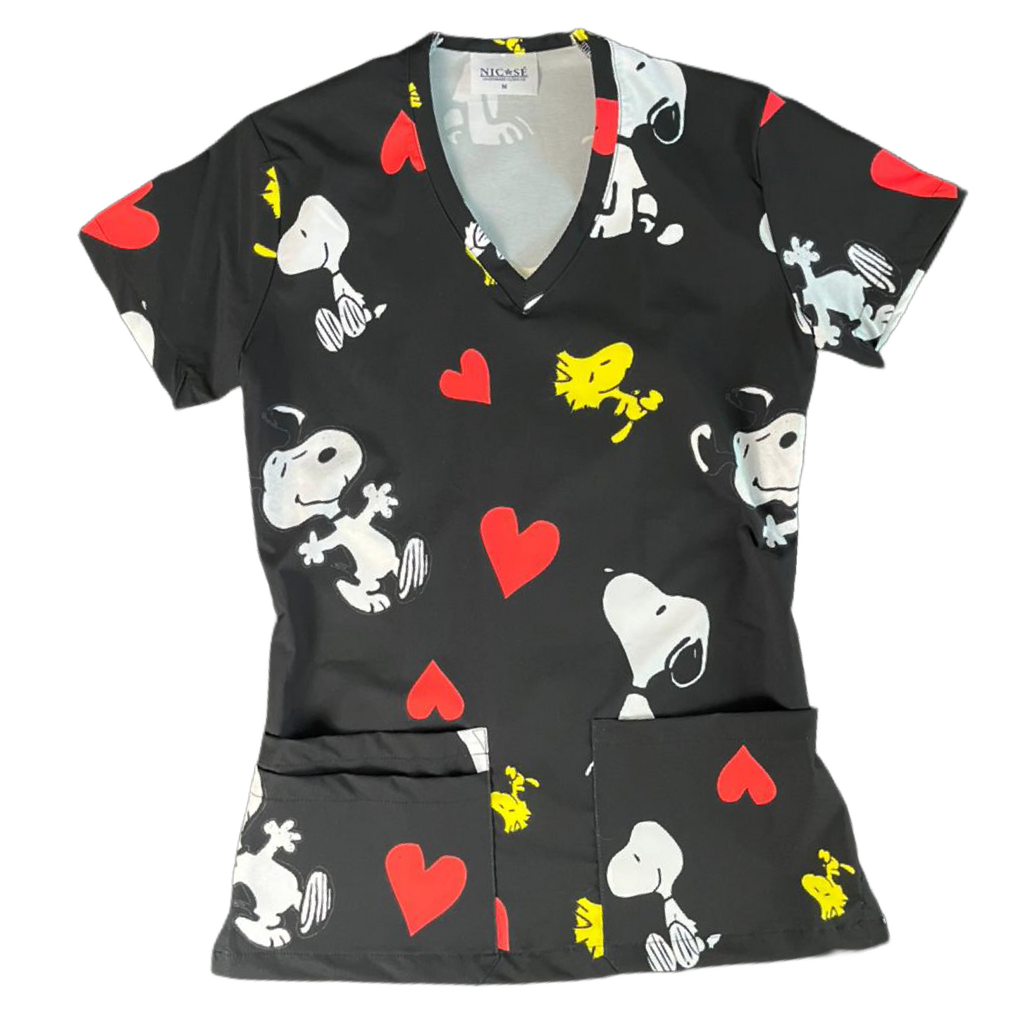 Snoopy corazones Top Clinico Mujer (A pedido)
