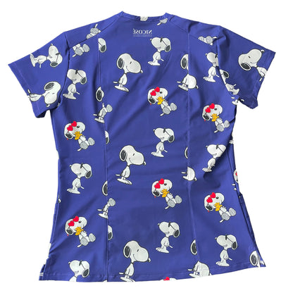 Top Clinico Snoopy azul marino