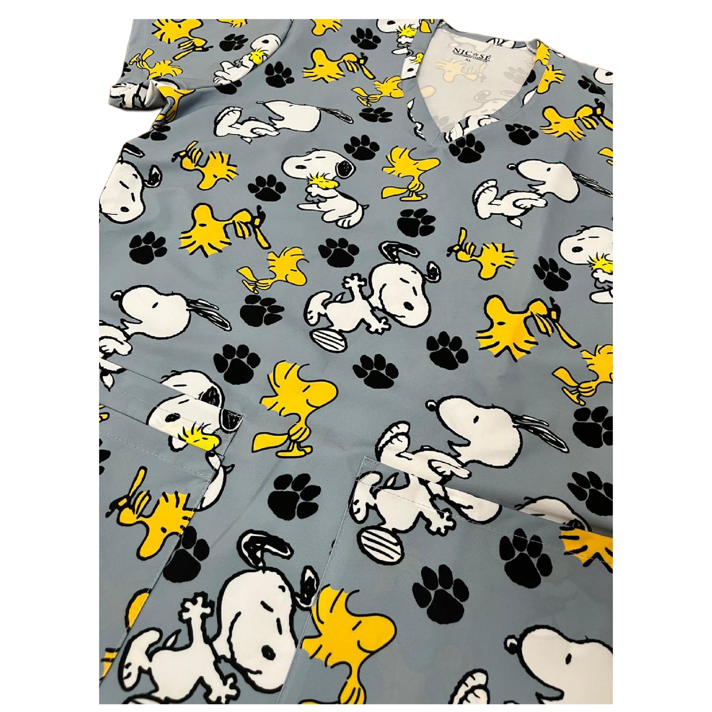 Snoopy gris Top Clinico Mujer (A pedido)