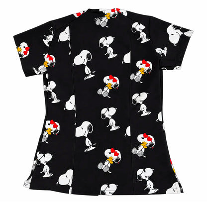 Snoopy negro Top Clinico Mujer (A pedido)