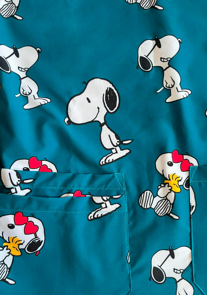 Top Clinico Snoopy Teal