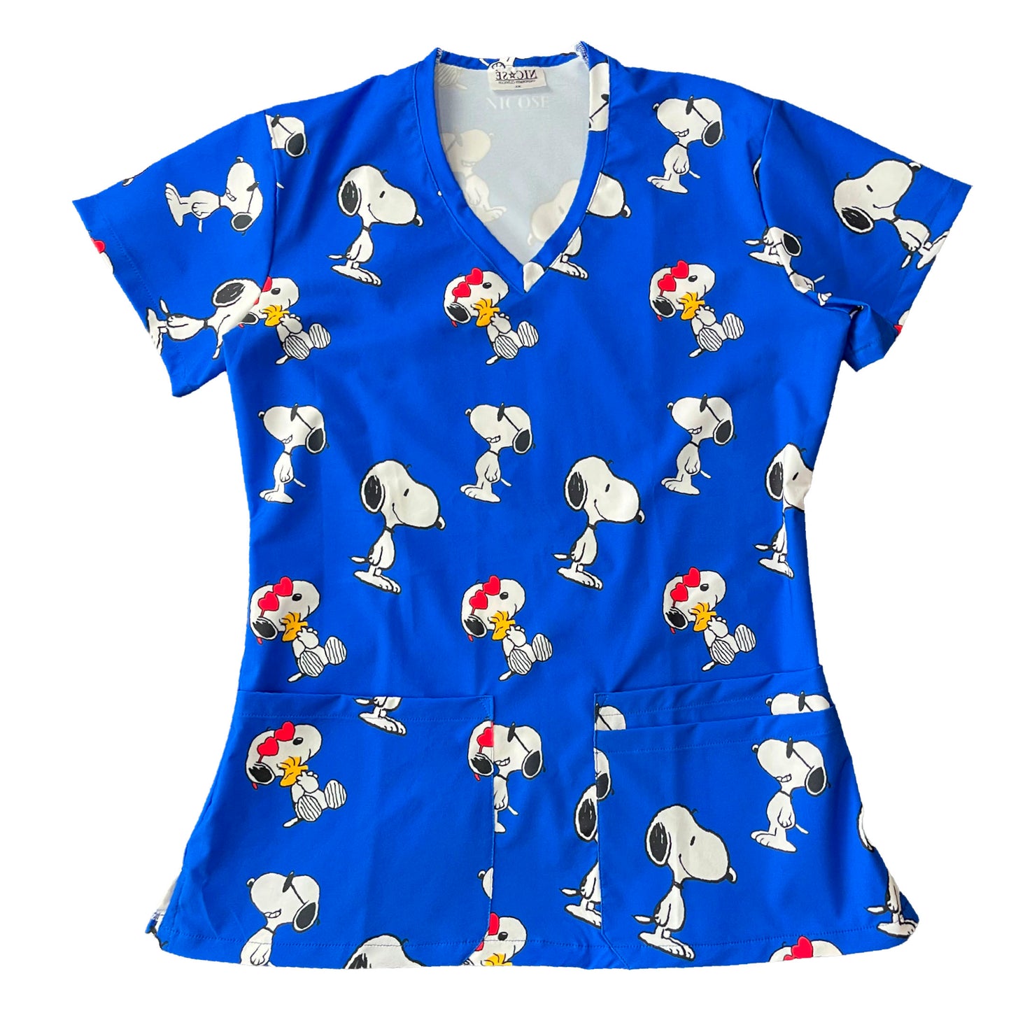 Top Clinico Snoopy azul rey