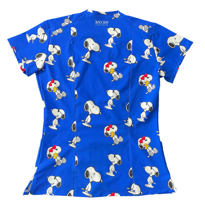 Top Clinico Snoopy azul rey