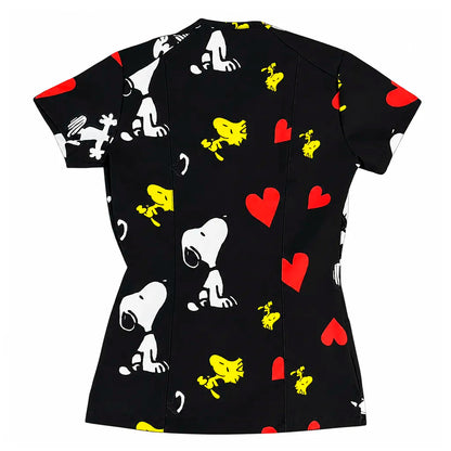 Snoopy corazones Top Clinico Mujer (A pedido)