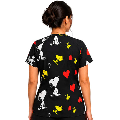 Snoopy corazones Top Clinico Mujer (A pedido)