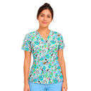 Top clínico de mujer con diseño Snoopy Flores, vista 3