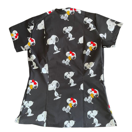 Snoopy negro Top Clinico Mujer (A pedido)