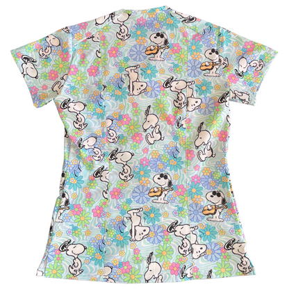 Snoopy Flores Top Clinico Mujer (A pedido)