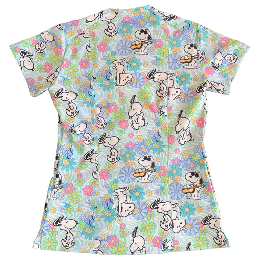 Snoopy Flores Top Clinico Mujer (A pedido)