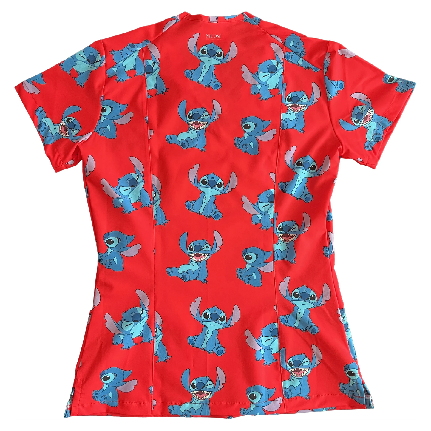 Stitch Rojo Top Clínico Mujer (A pedido)