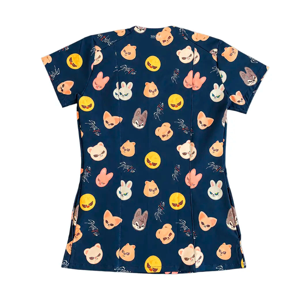 Top Clínico Mujer Leebit & Dwaekki azul marino (A pedido)