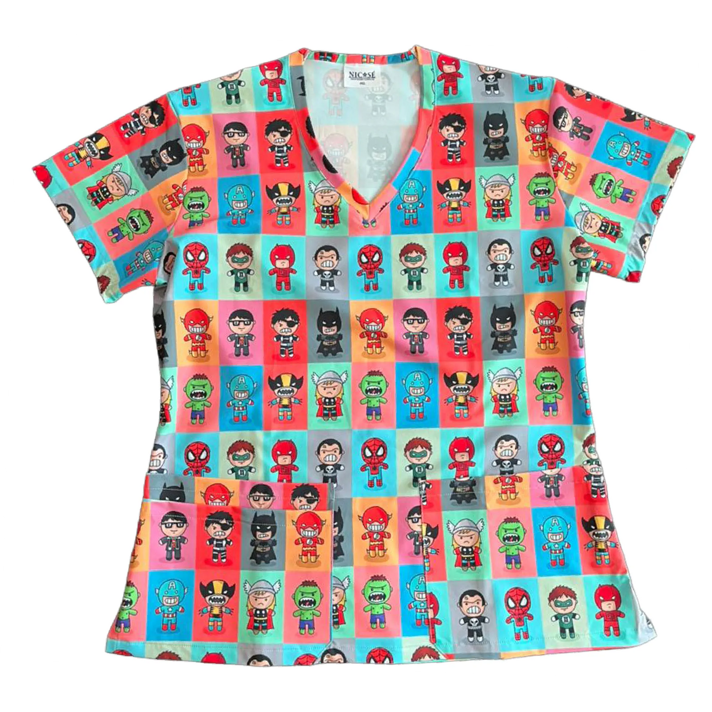 Superhéroes Top Clínico Mujer (A pedido)