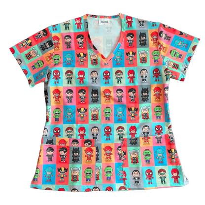 Superhéroes Top Clínico Mujer (A pedido)