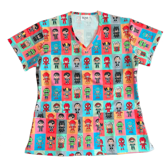 Superhéroes Top Clínico Mujer (A pedido)