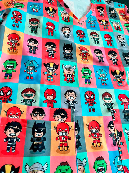 Superhéroes Top Clínico Mujer (A pedido)