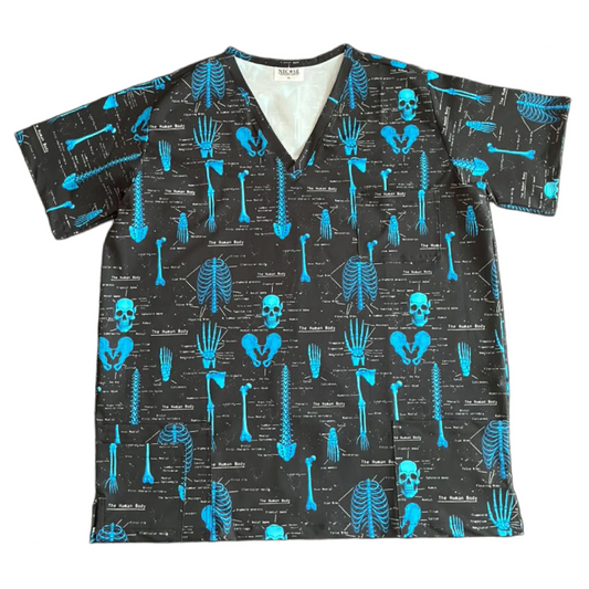 Top clínico de hombre con diseño The Human Body - Talla M, en tela antifluido