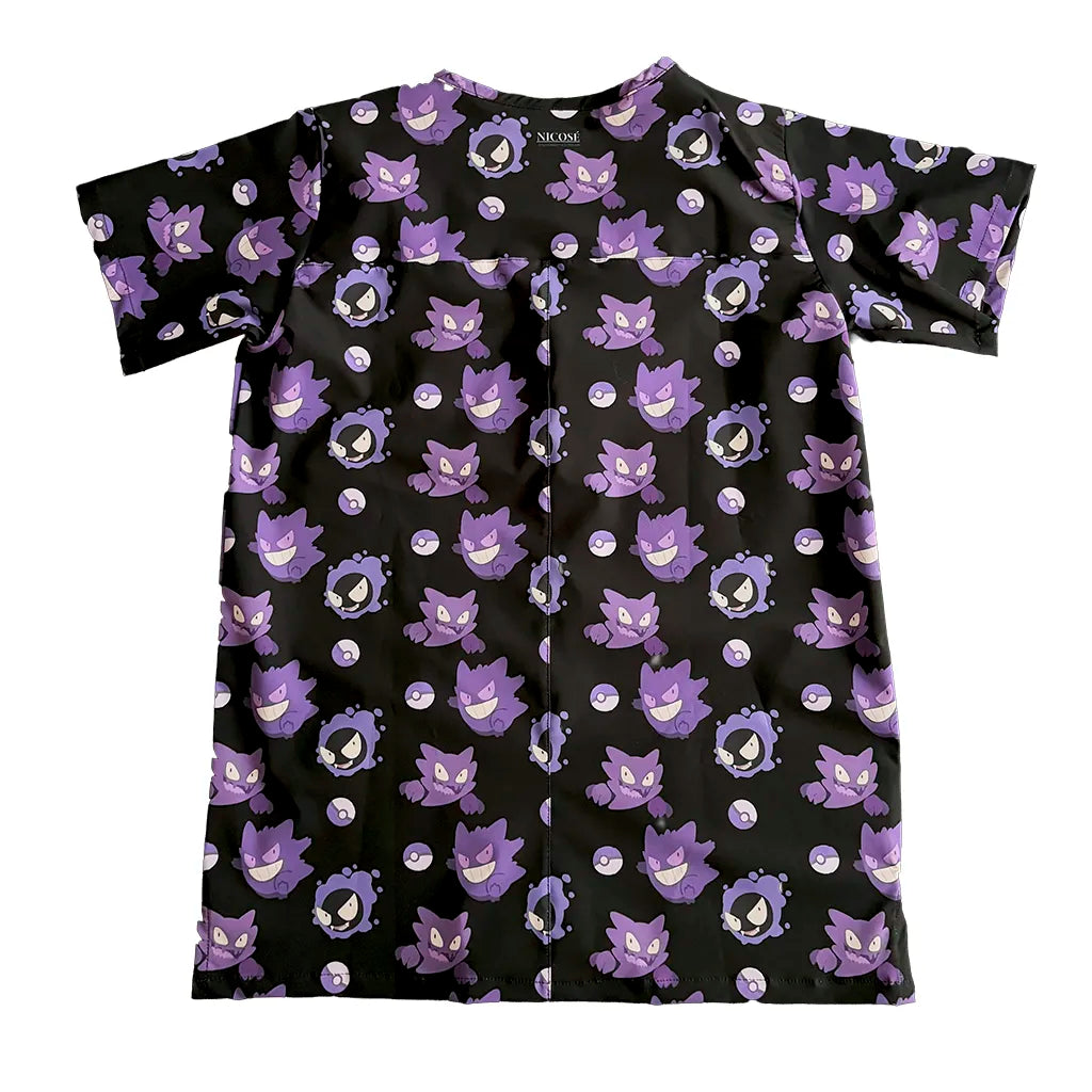 Top clínico de hombre con diseño Gengar - Talla M, vista 2