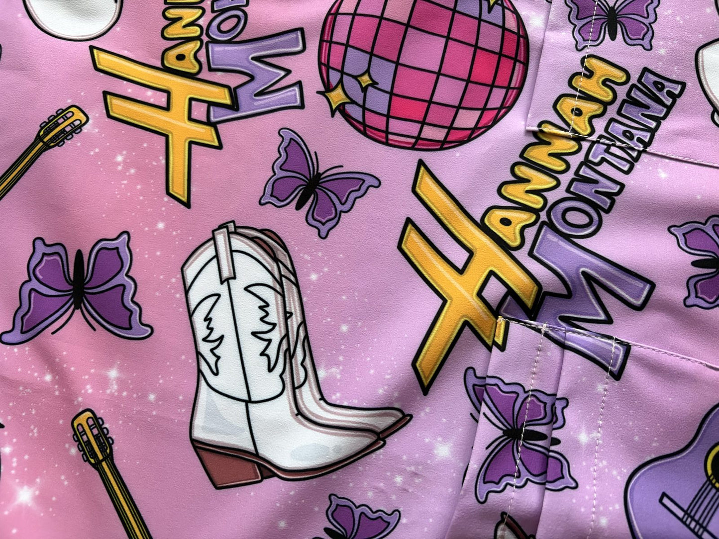 Top clínico de mujer con diseño Hannah Montana - Talla L, vista 3