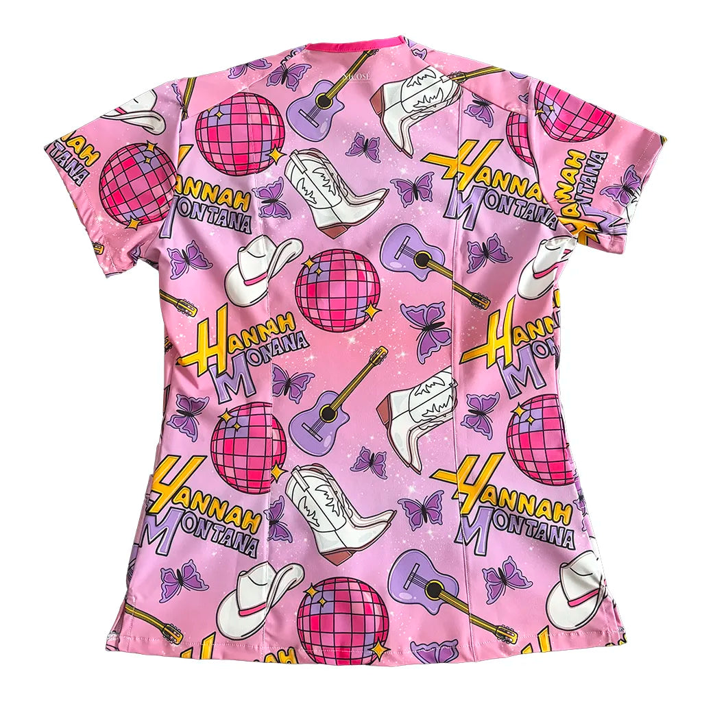 Top clínico de mujer con diseño Hannah Montana - Talla L, vista 2