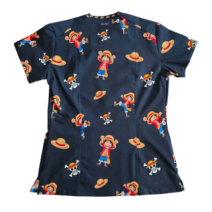Top clínico de mujer con diseño Luffy - Talla XL, vista 2