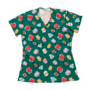 Top clínico mujer BT21 verde frente - Nicosé uniformes clínicos Chile