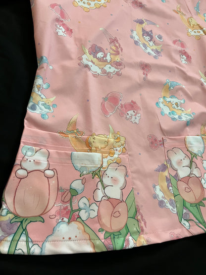 Detalle tela sublimada My Melody - top clínico mujer Nicosé