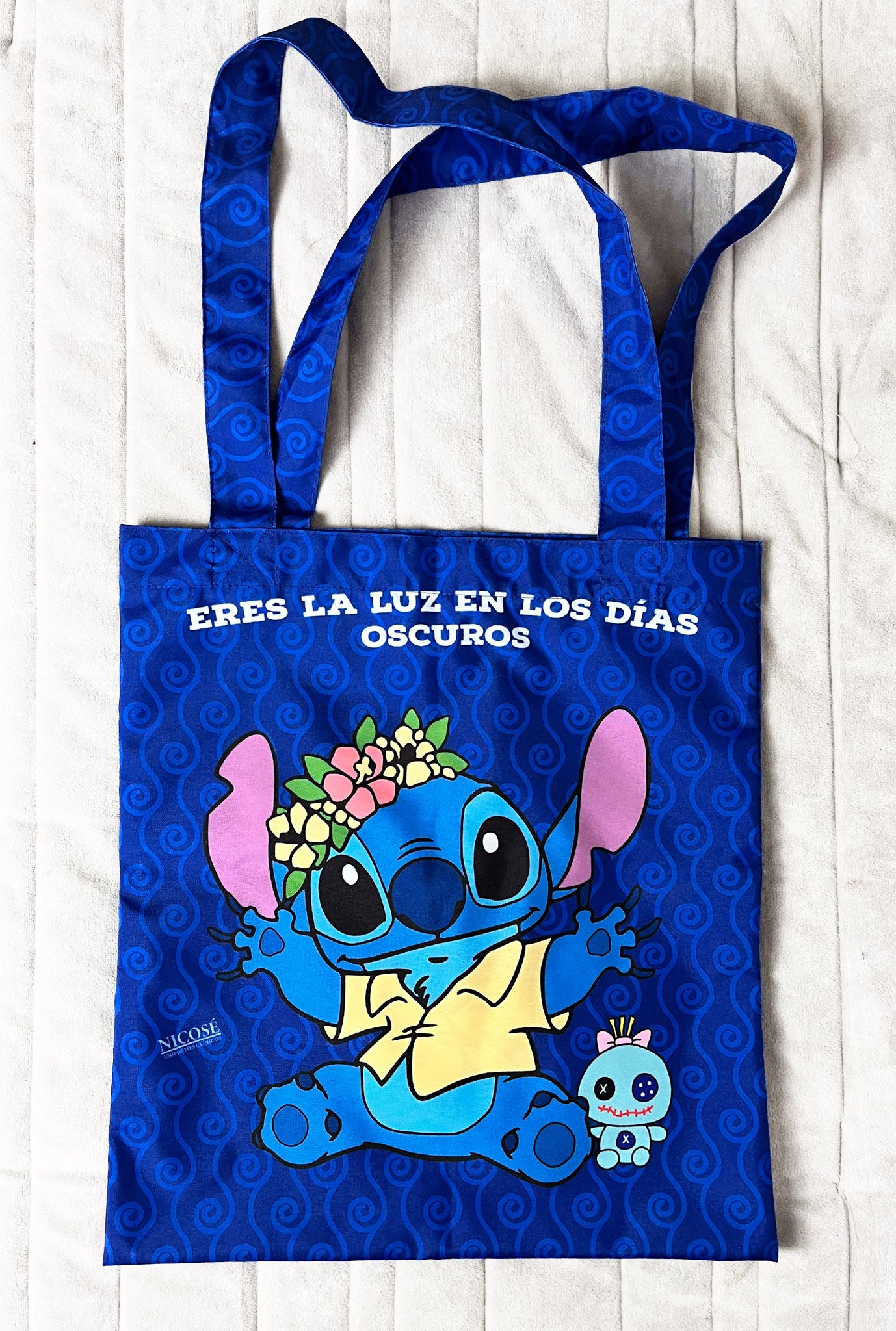 Top Clinico Ángel y Stitch XS + Totebag de regalo