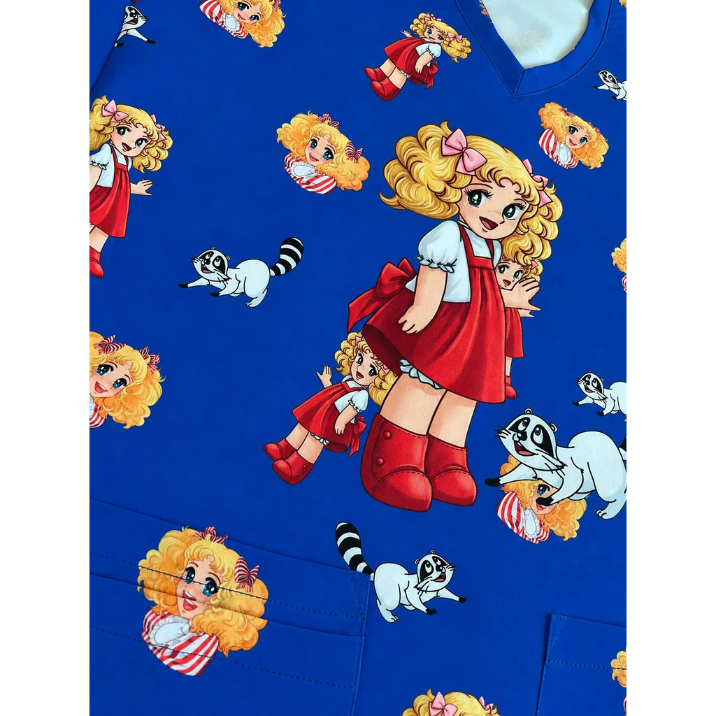 Candy Candy Azul Rey Top Clínico Mujer