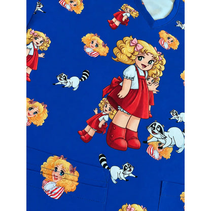 Candy Candy Azul Rey Top Clínico Mujer